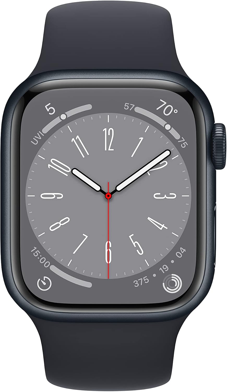 Apple Watch Series 8 GPS + Cellular 41mm Aluminum Midnight Case + Black Strap