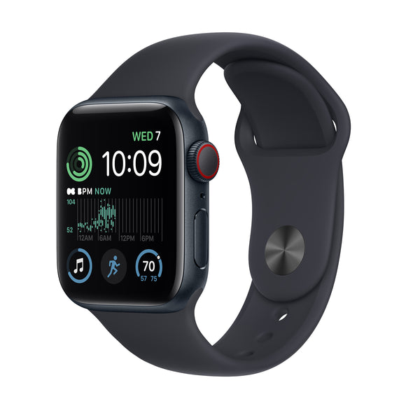 Apple Watch SE (1st Gen) GPS + Cellular 44mm Aluminum Midnight Case + Midnight Strap